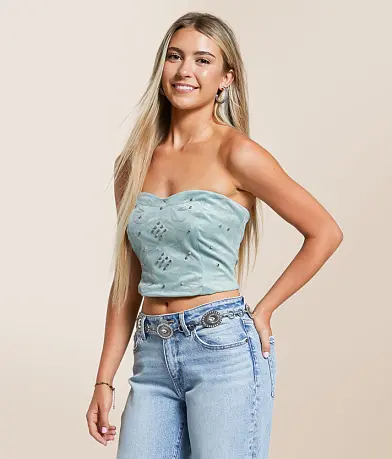 Suede Studded Bandeau